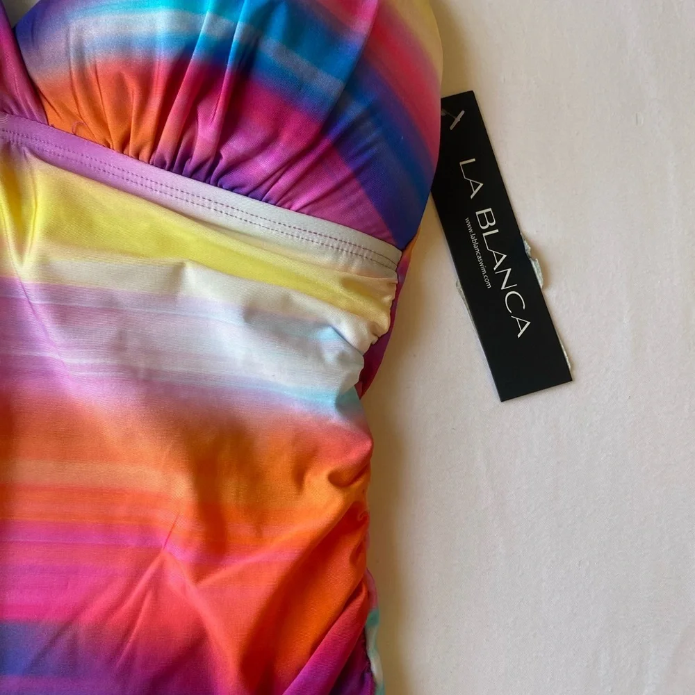 La‎ Blanca Women's Halter Tankini Swimsuit Top